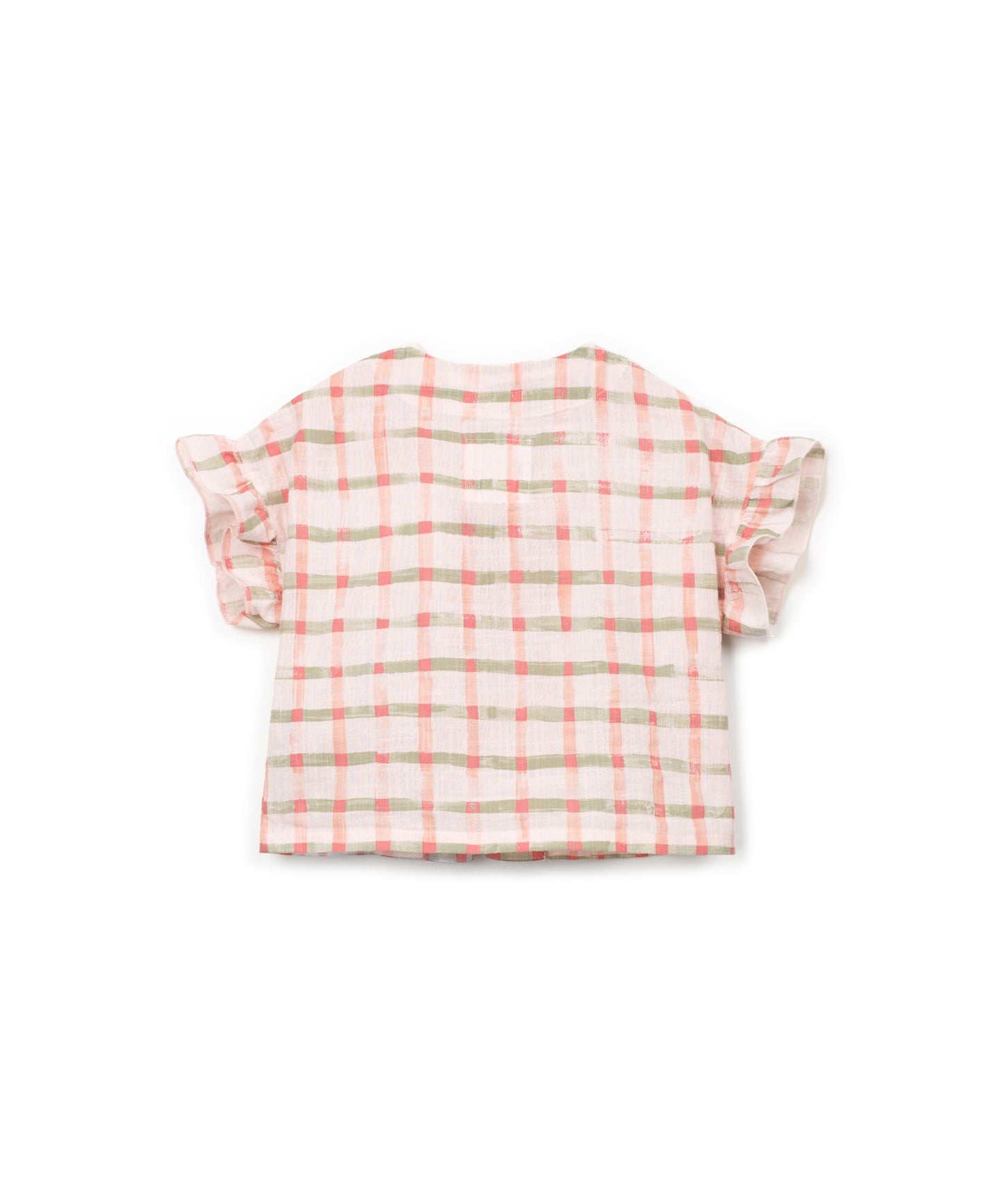 Camisa estampado cuadros trasera