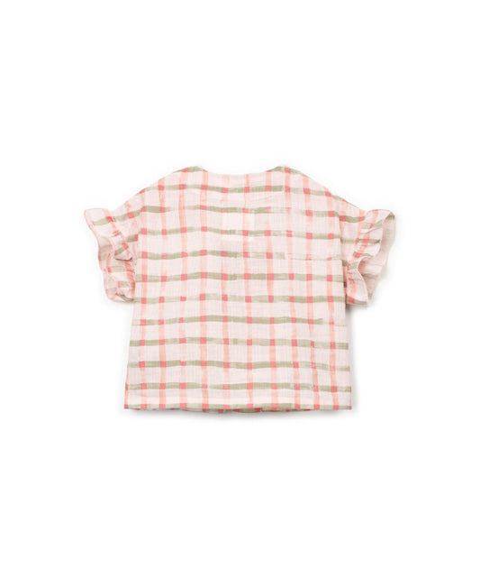Camisa estampado cuadros trasera
