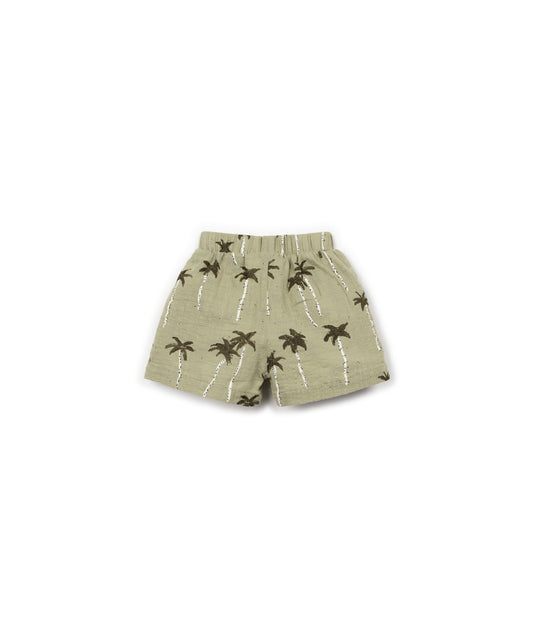 PANTALONES CORTOS EN TEJIDO ESTAMPADO TRASERA