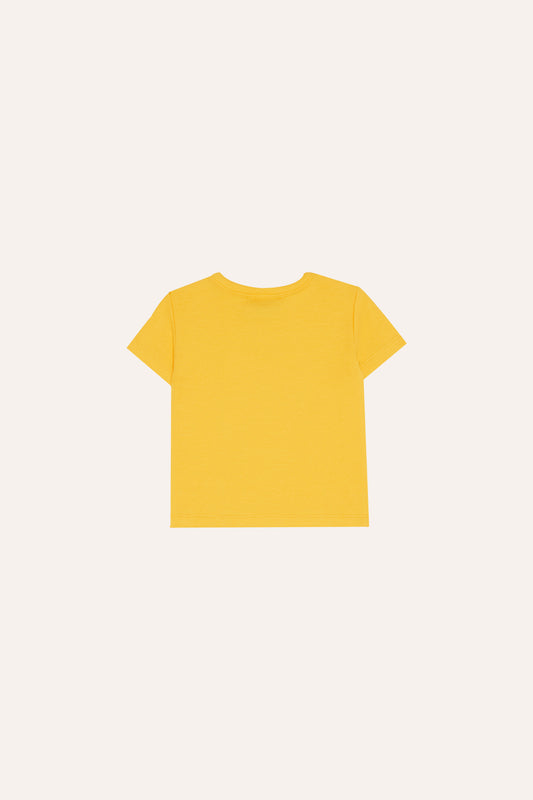Camiseta bebe amarilla ladybug trasera