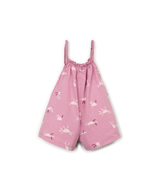 Mono rosado estampado sol trasera