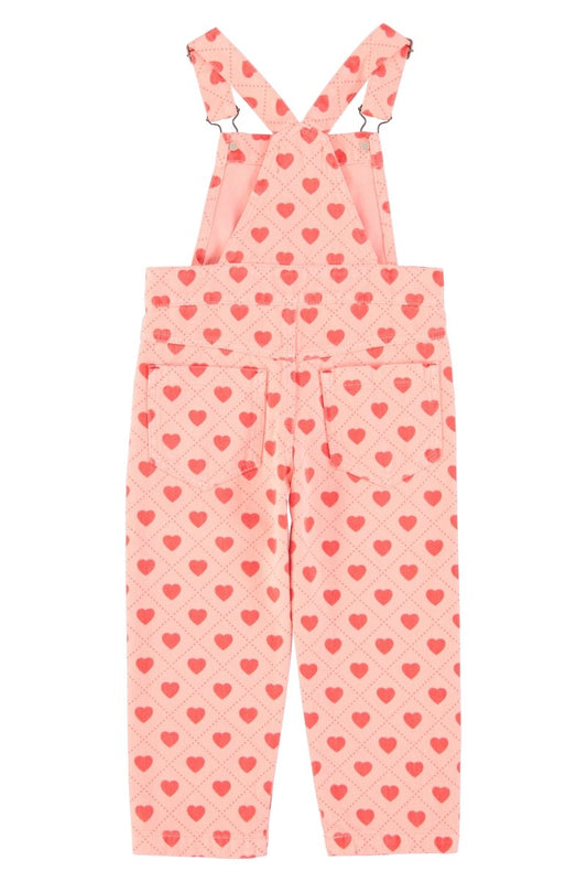 Peto rosa con corazones rojos por toda la prenda trasera