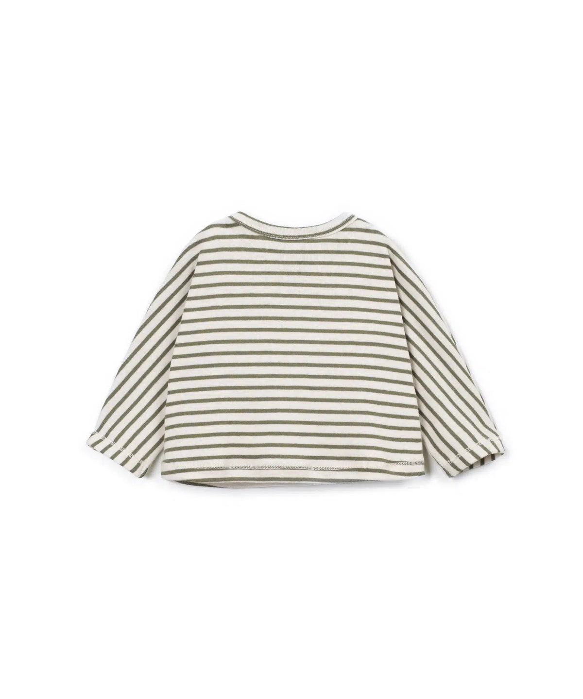 Camiseta Bebé Algodón Orgánico Cruda de Play Up - vista trasera.