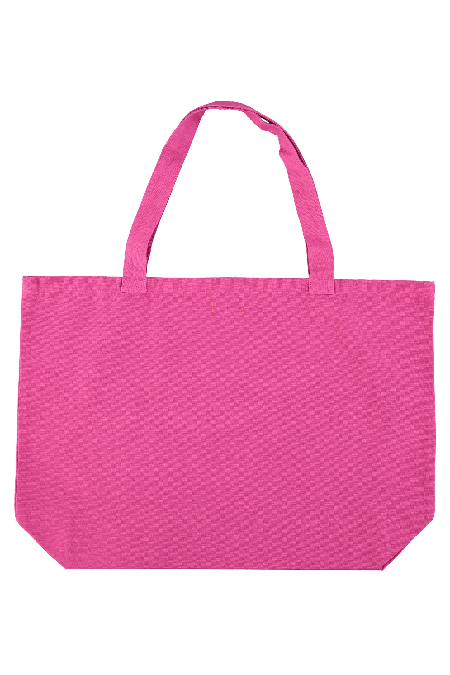 Bolsa xl fucsia con estampado peace trasera