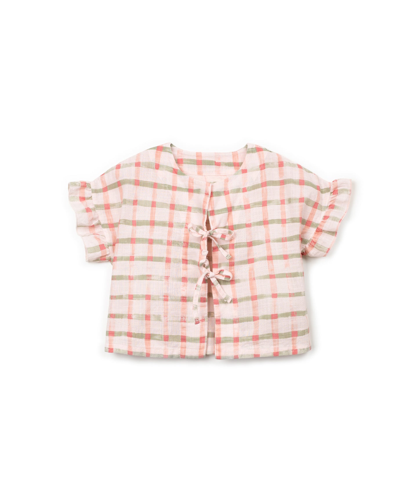 Camisa estampado cuadros delantera