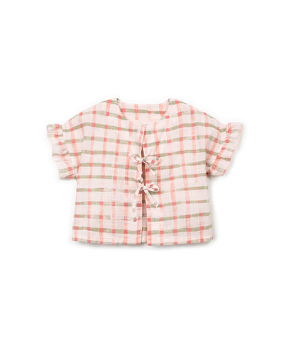 Camisa estampado cuadros delantera