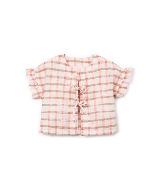 Camisa estampado cuadros delantera