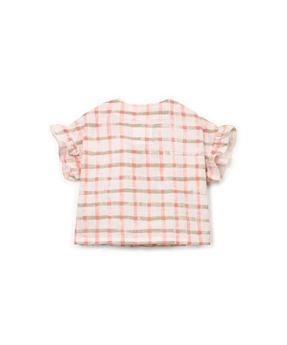 Camisa estampado cuadros trasera