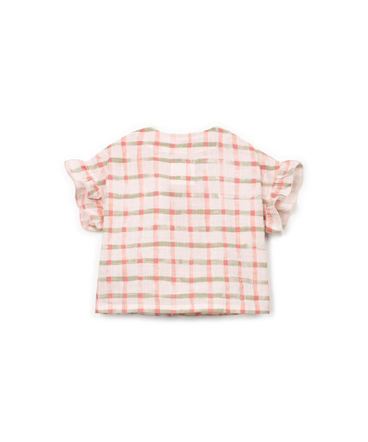 Camisa estampado cuadros trasera