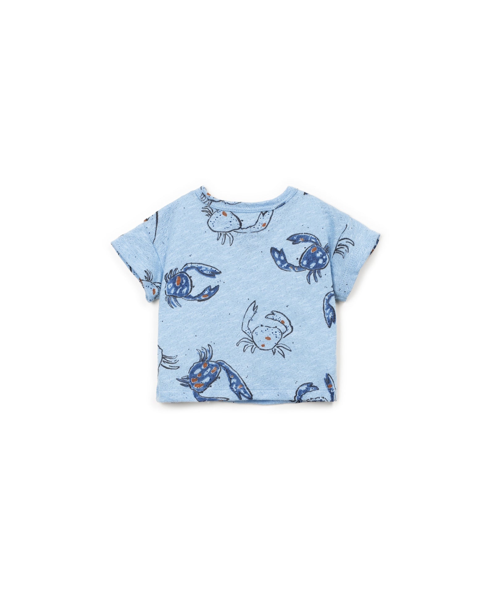 CAMISETA JERSEY FLAME ESTAMPADA AZUL TRASERA