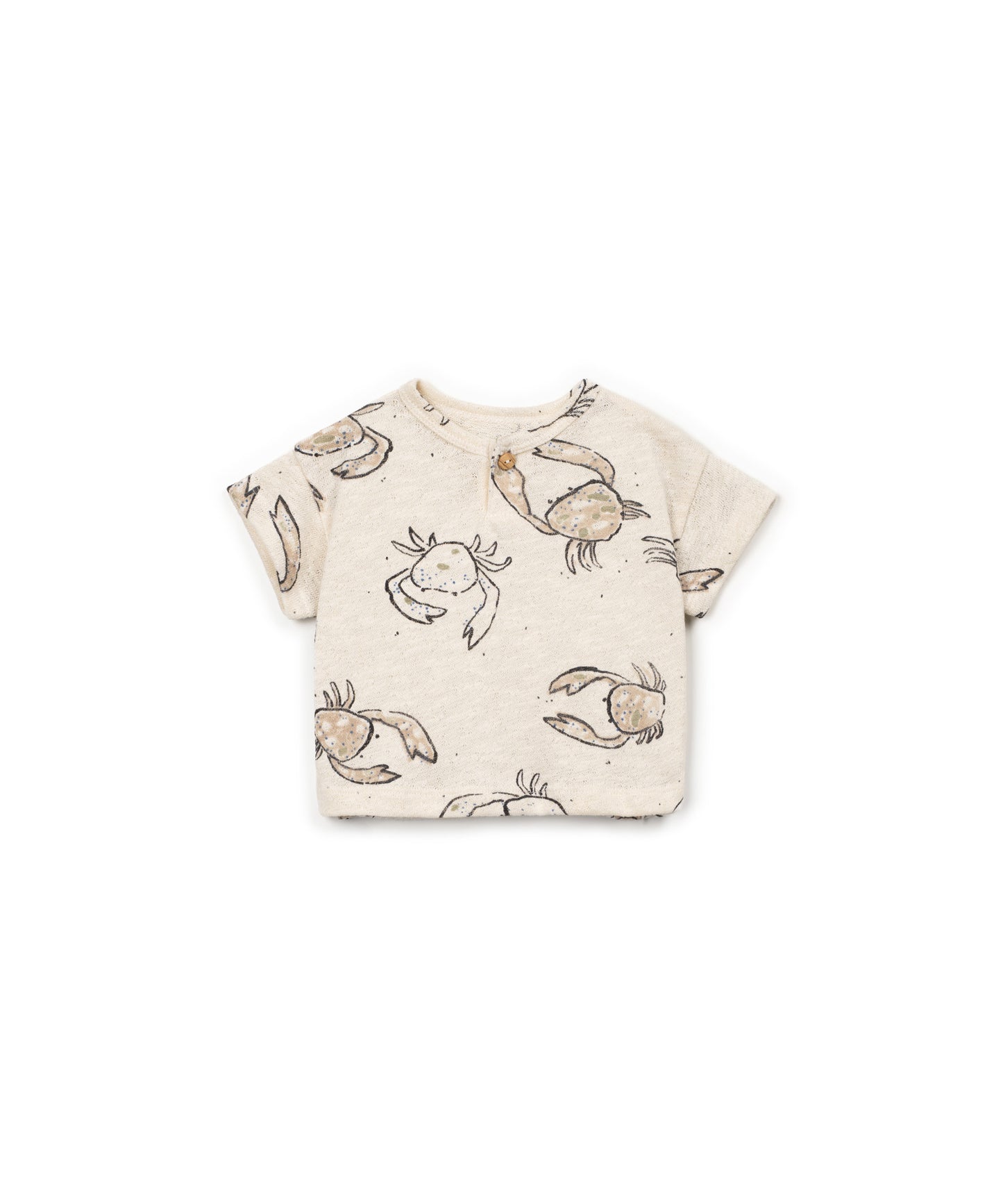 CAMISETA JERSEY FLAME ESTAMPADA BEIGE DELANTERA