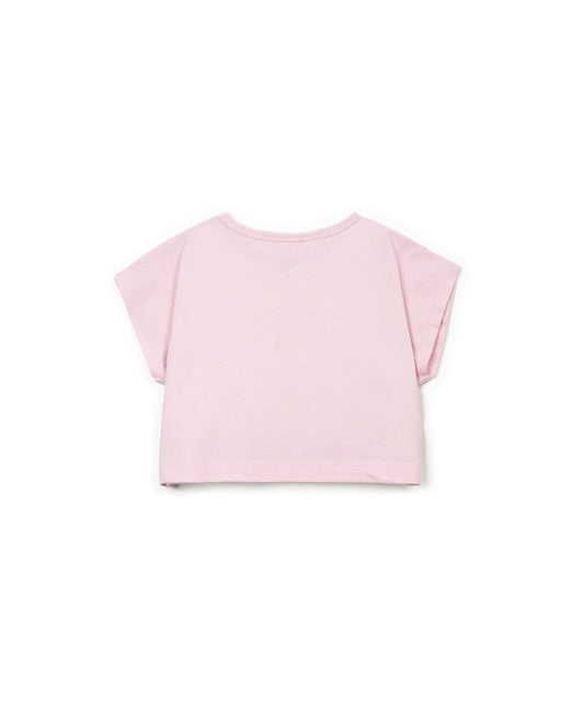 Camiseta mangacorta rosada trasera