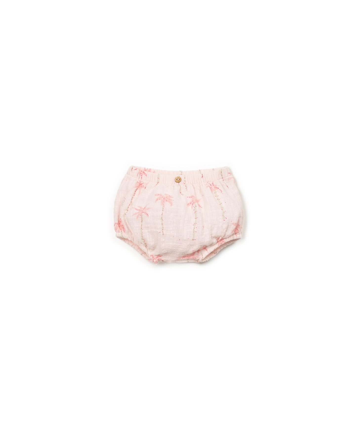 Cortos tejido estampado bio resin rosa delantera