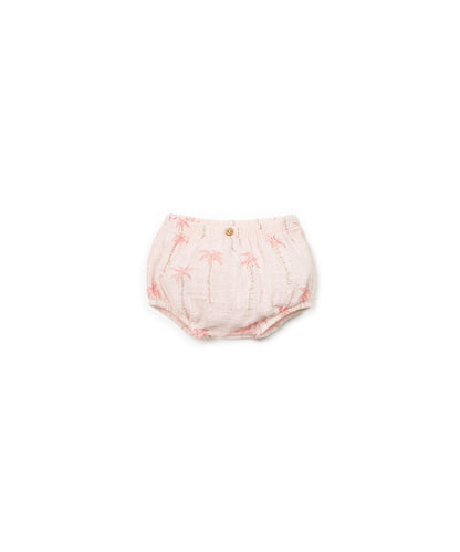 Cortos tejido estampado bio resin rosa delantera
