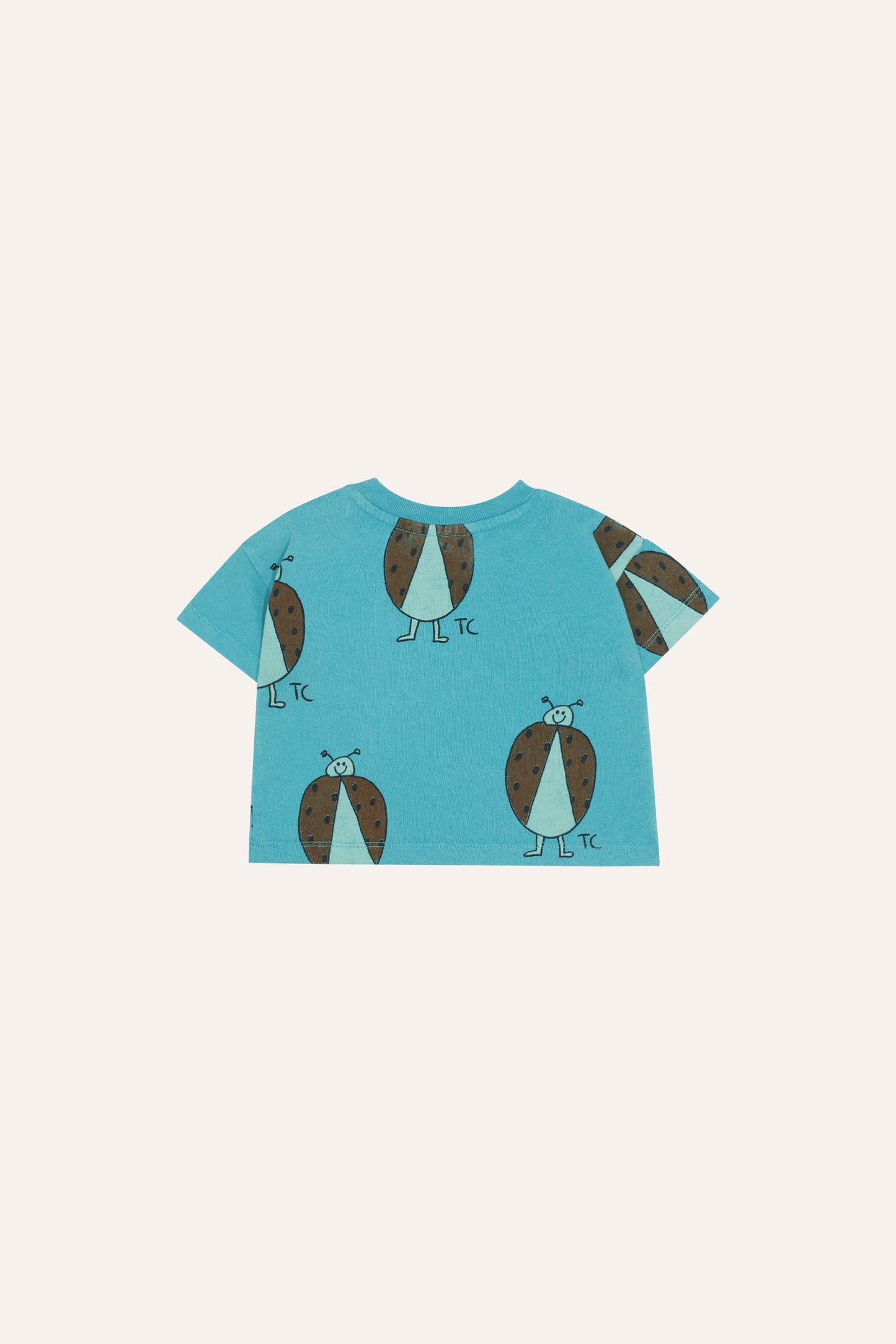 Camiseta bebe azul ladybug trasera