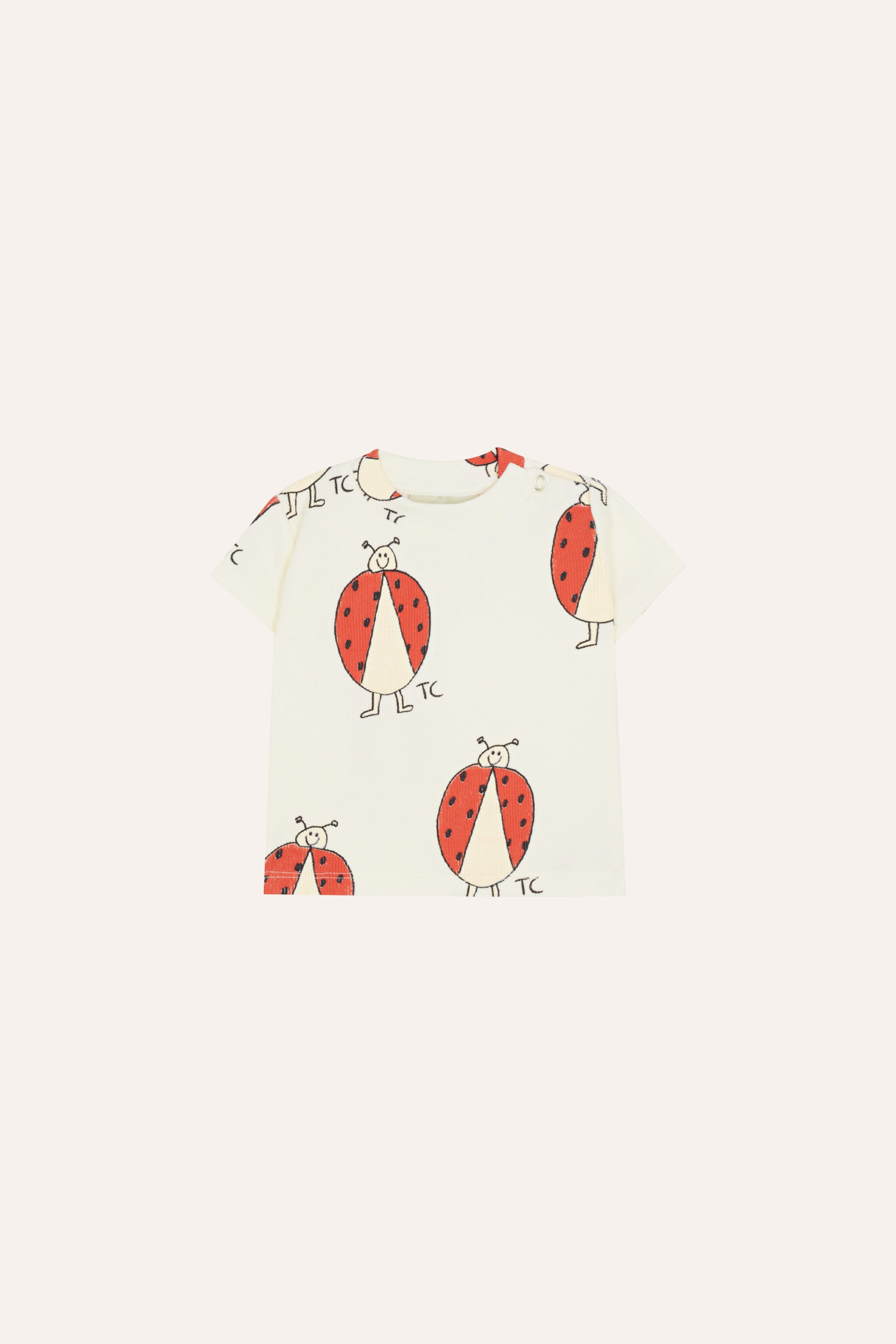 Camiseta bebe cruda ladybug delantera
