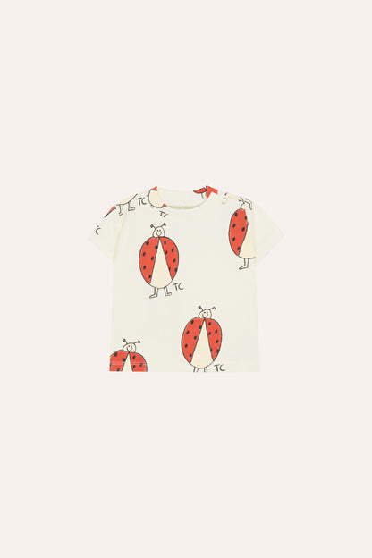 Camiseta bebe cruda ladybug delantera