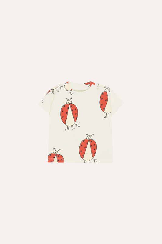 Camiseta bebe cruda ladybug delantera