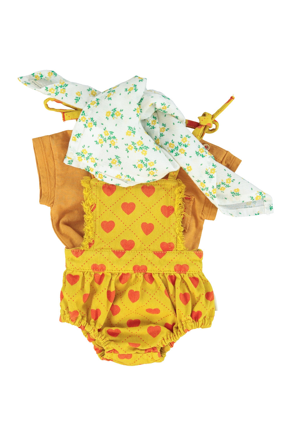 Camiseta camel con estampado de fresa conjunto bebe
