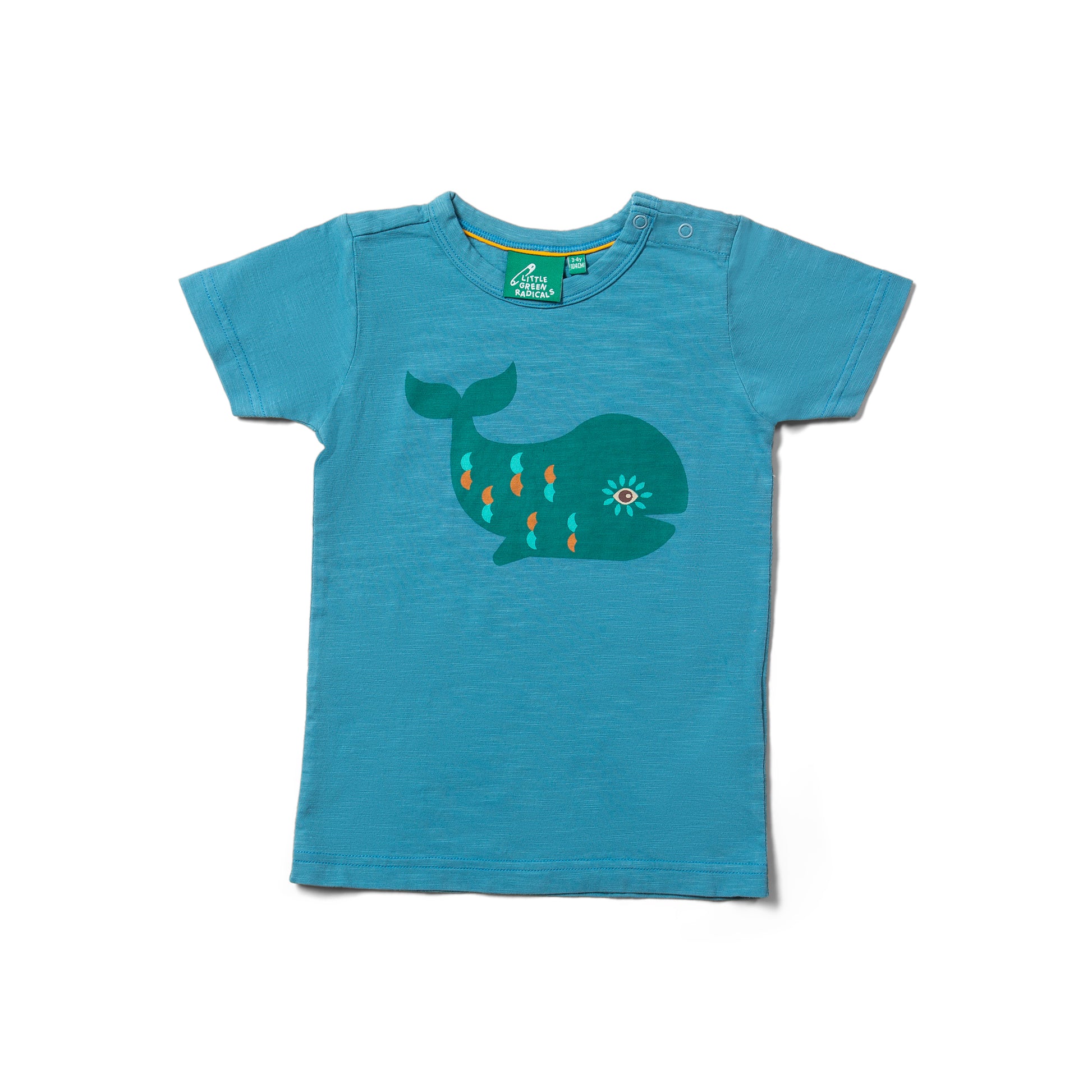 Camiseta de manga corta blue whale delantera