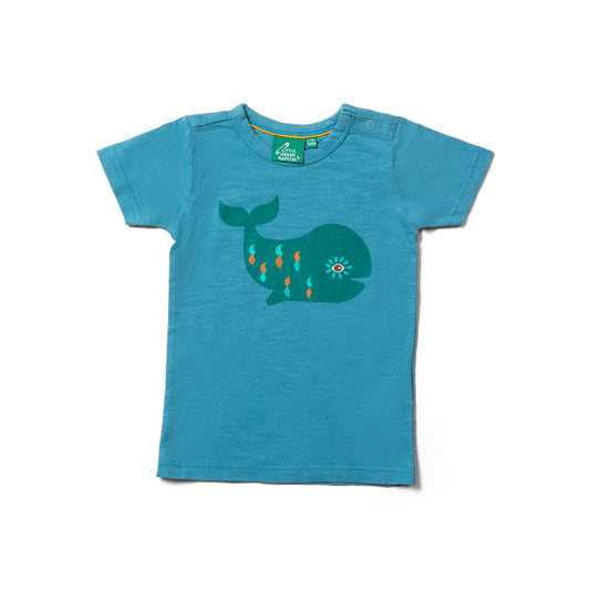 Camiseta de manga corta blue whale delantera