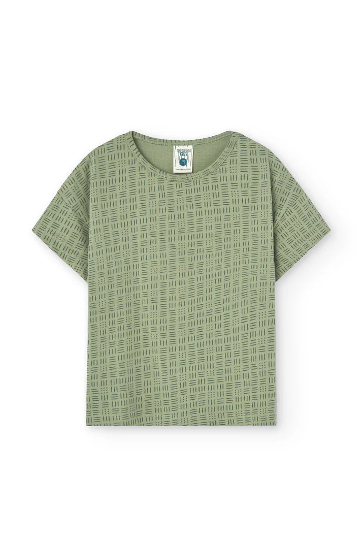 Camiseta oversized haco verde mimbre delantera