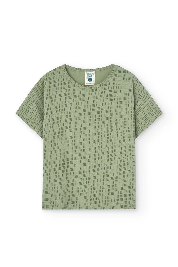 Camiseta oversized haco verde mimbre delantera