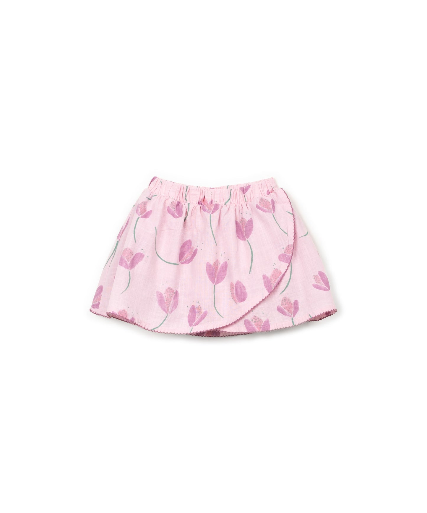 Falda pantalon estampado flores delantera