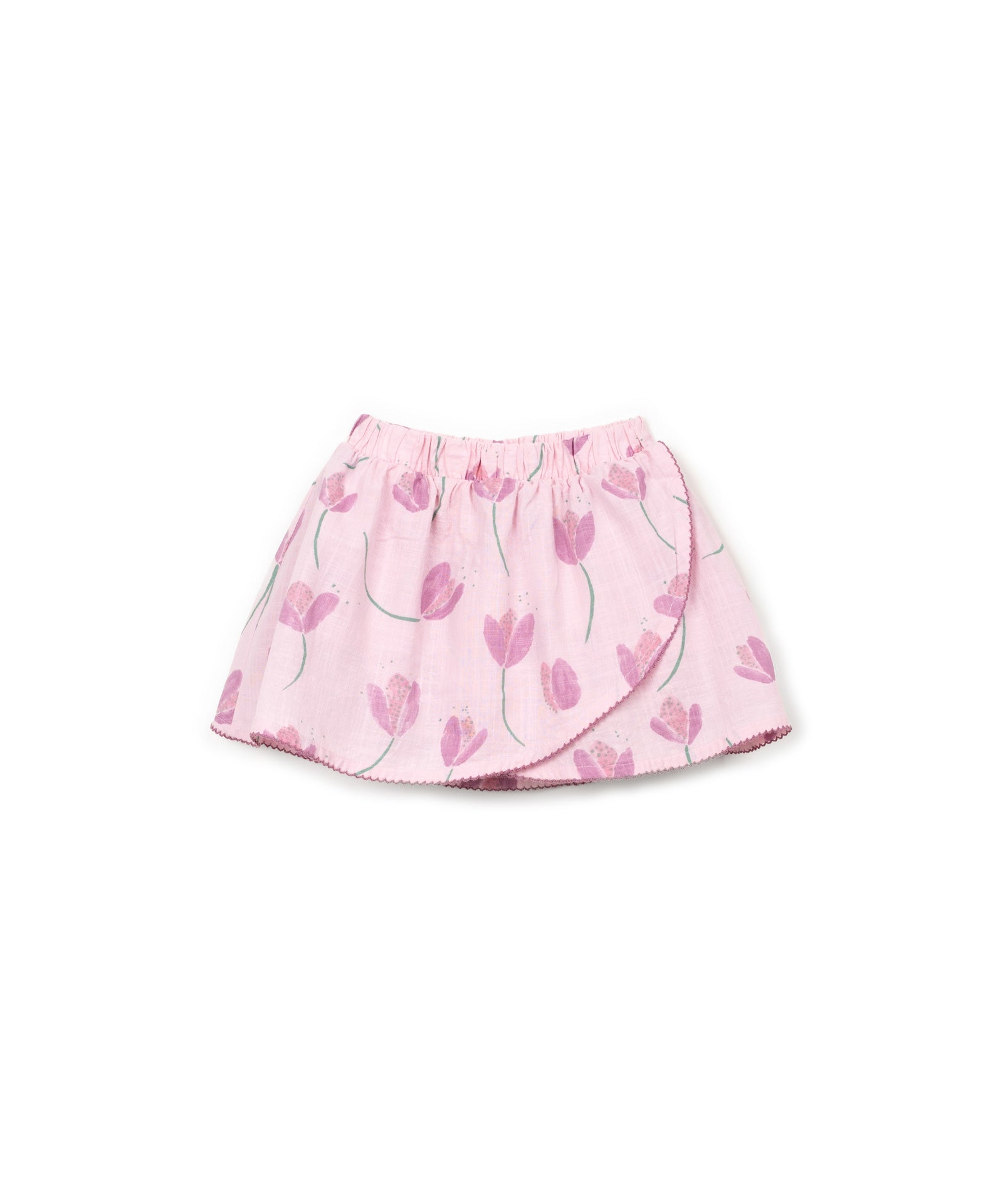 Falda pantalon estampado flores delantera
