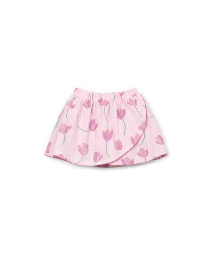 Falda pantalon estampado flores delantera