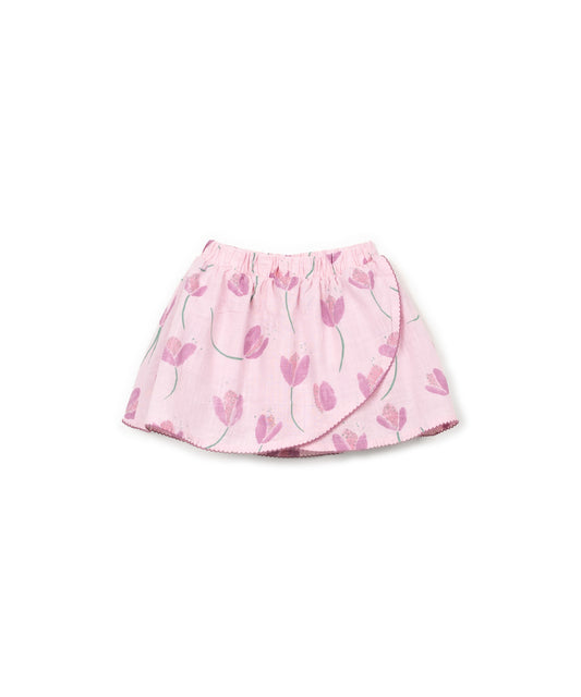 Falda pantalon estampado flores delantera