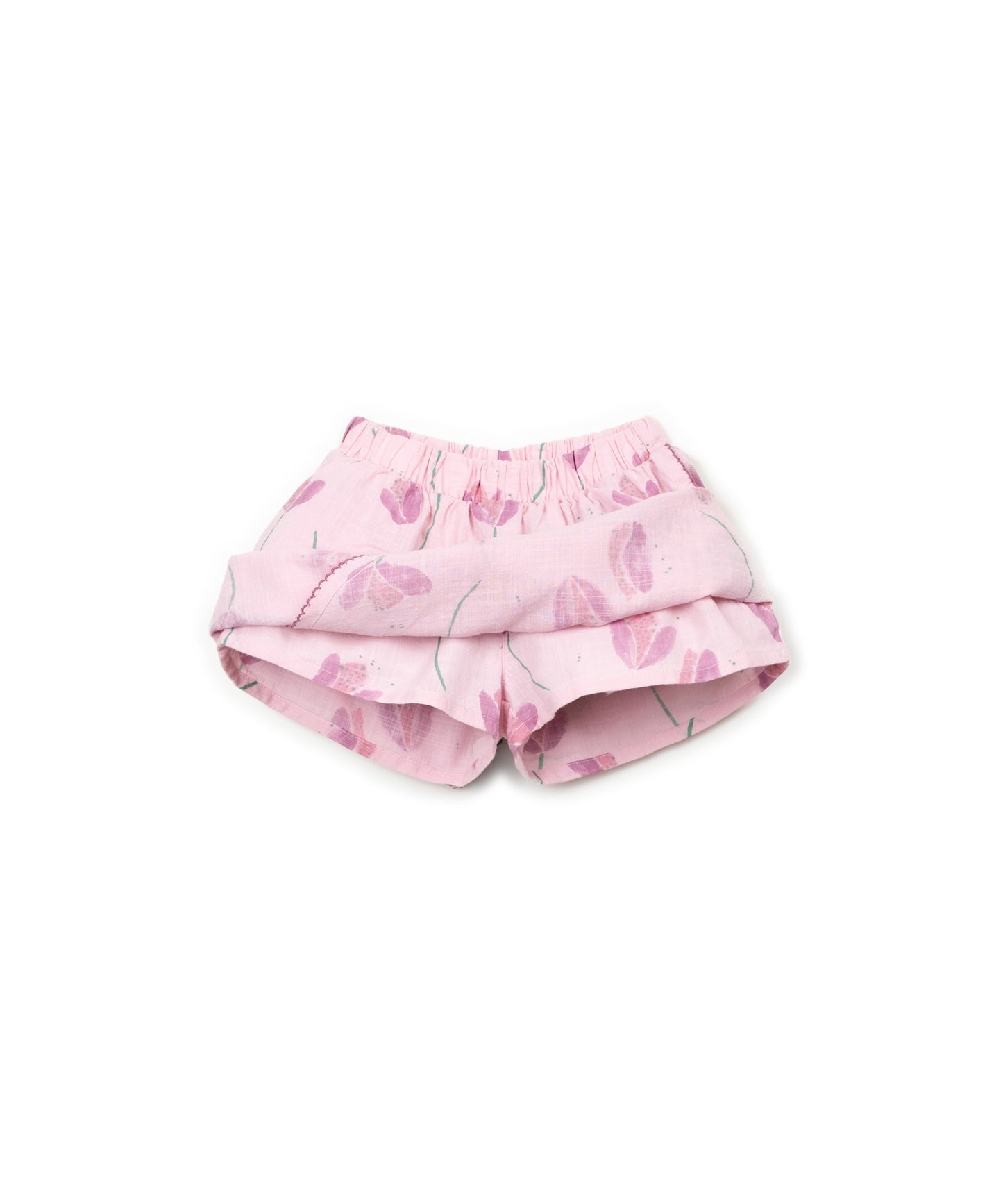 Falda pantalon estampado flores detalle