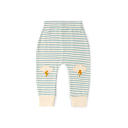 Joggers a rayas con rodillera para todo clima delantera