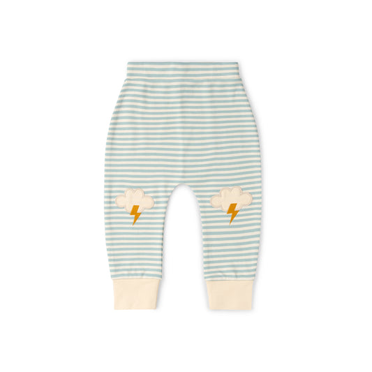 Joggers a rayas con rodillera para todo clima delantera