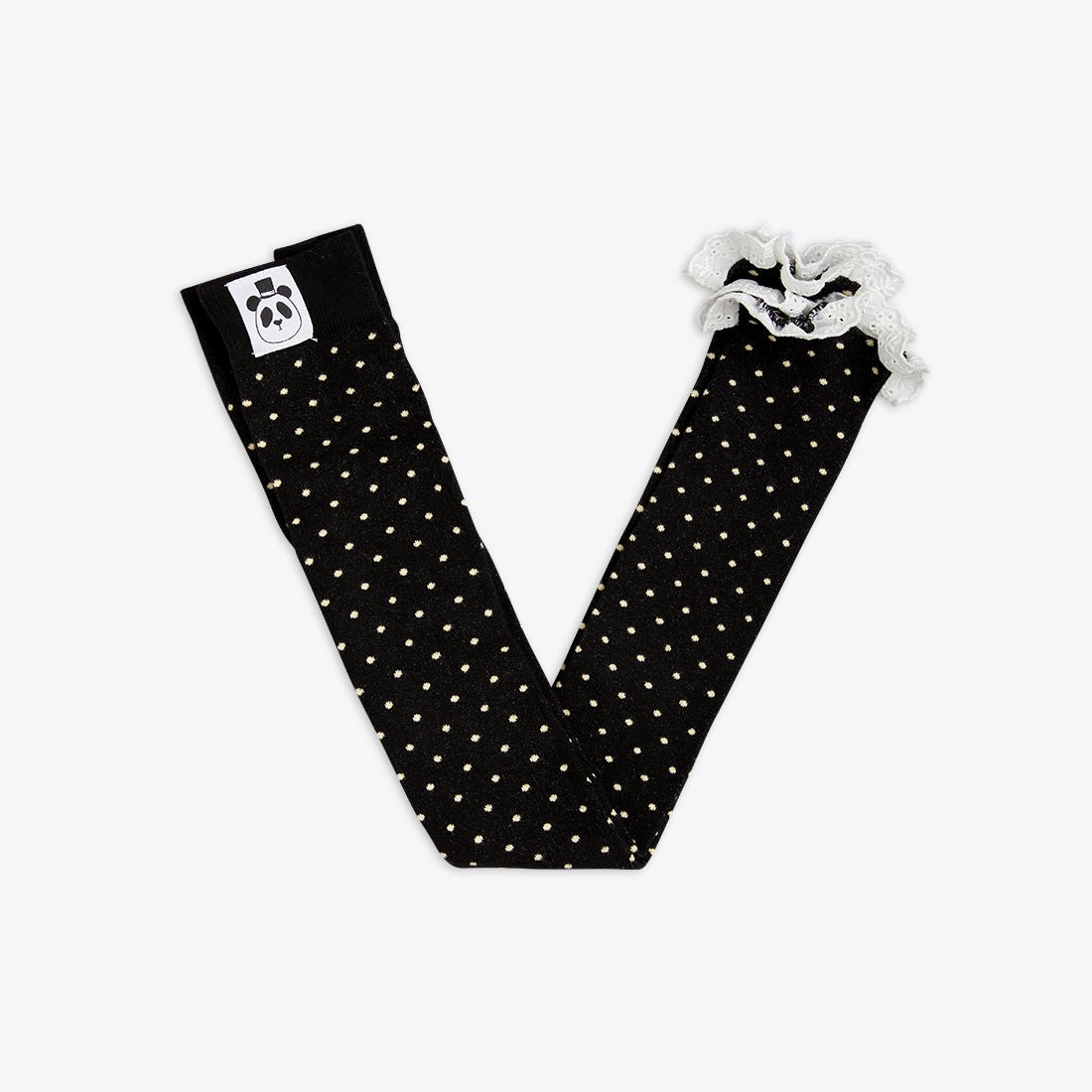 Leggings con lunares y encaje