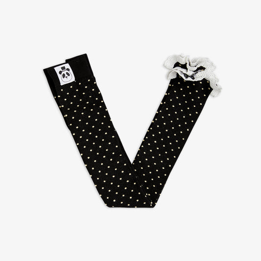 Leggings con lunares y encaje