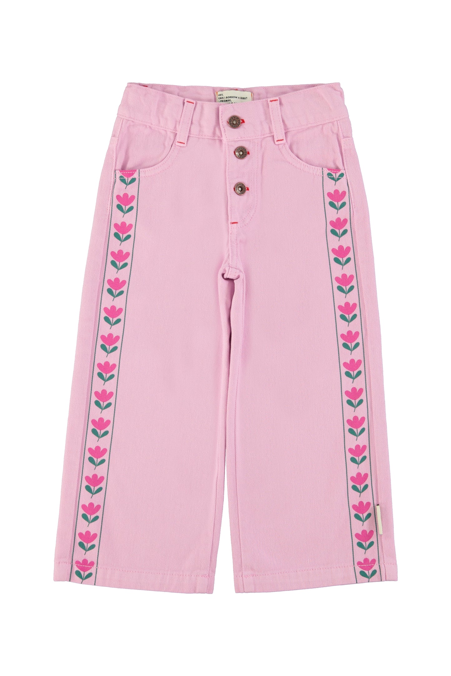 Pantalon acampanado lila delantera