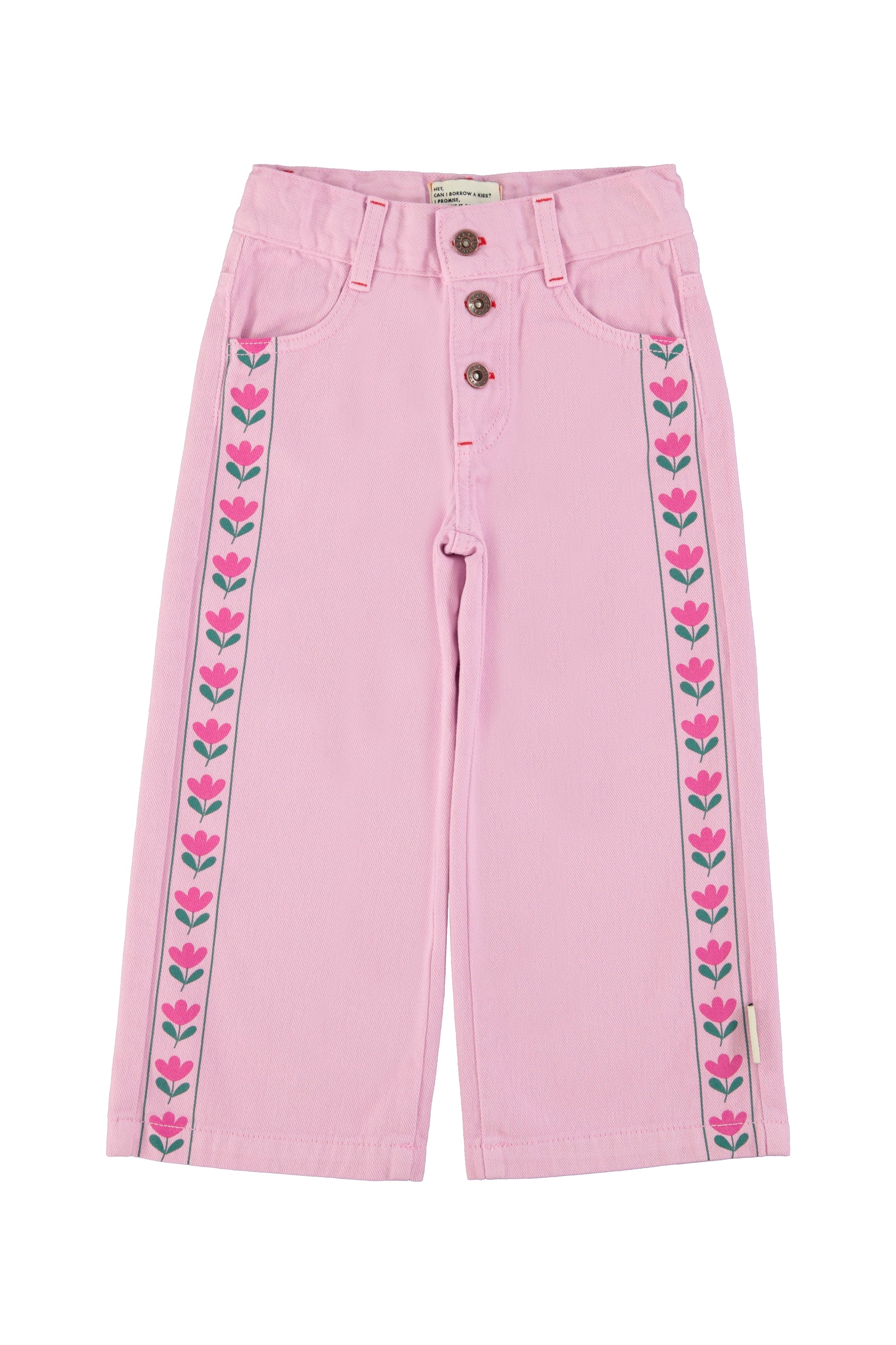 Pantalon acampanado lila delantera