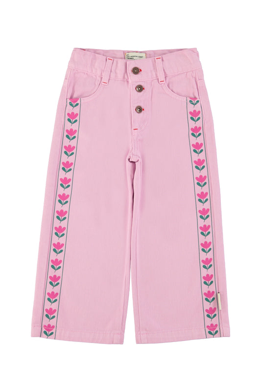Pantalon acampanado lila delantera