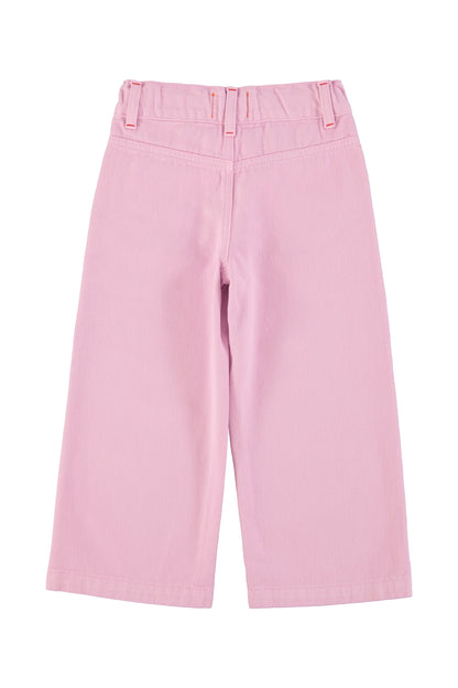Pantalon acampanado lila trasera