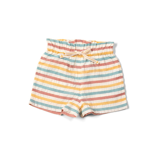 Pantalones cortos by the sea seersucker a rayas delantera