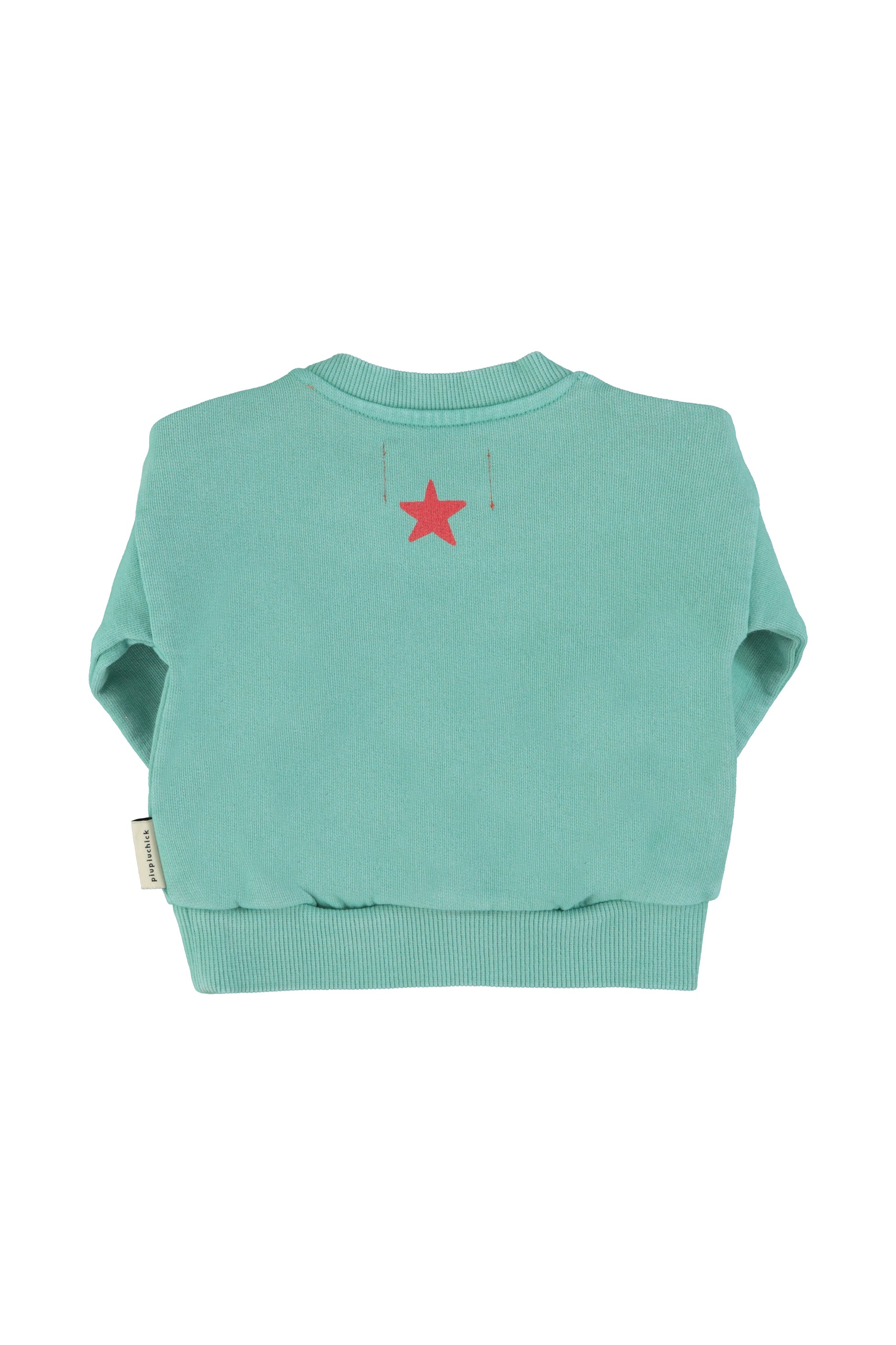 Camiseta turquesa con estampado best friend trasera bebe
