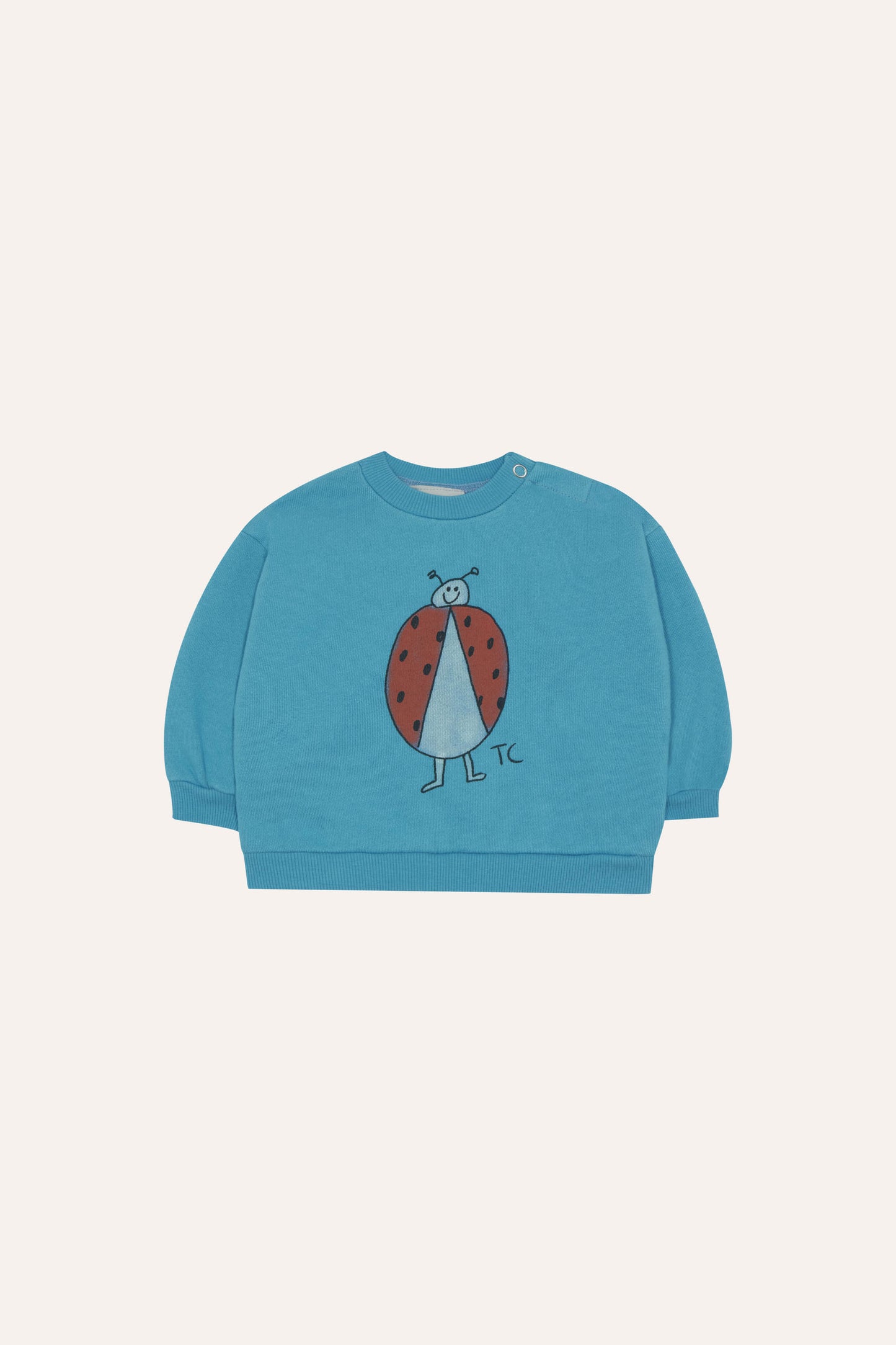 Sudadera azul bebe ladybug delantera