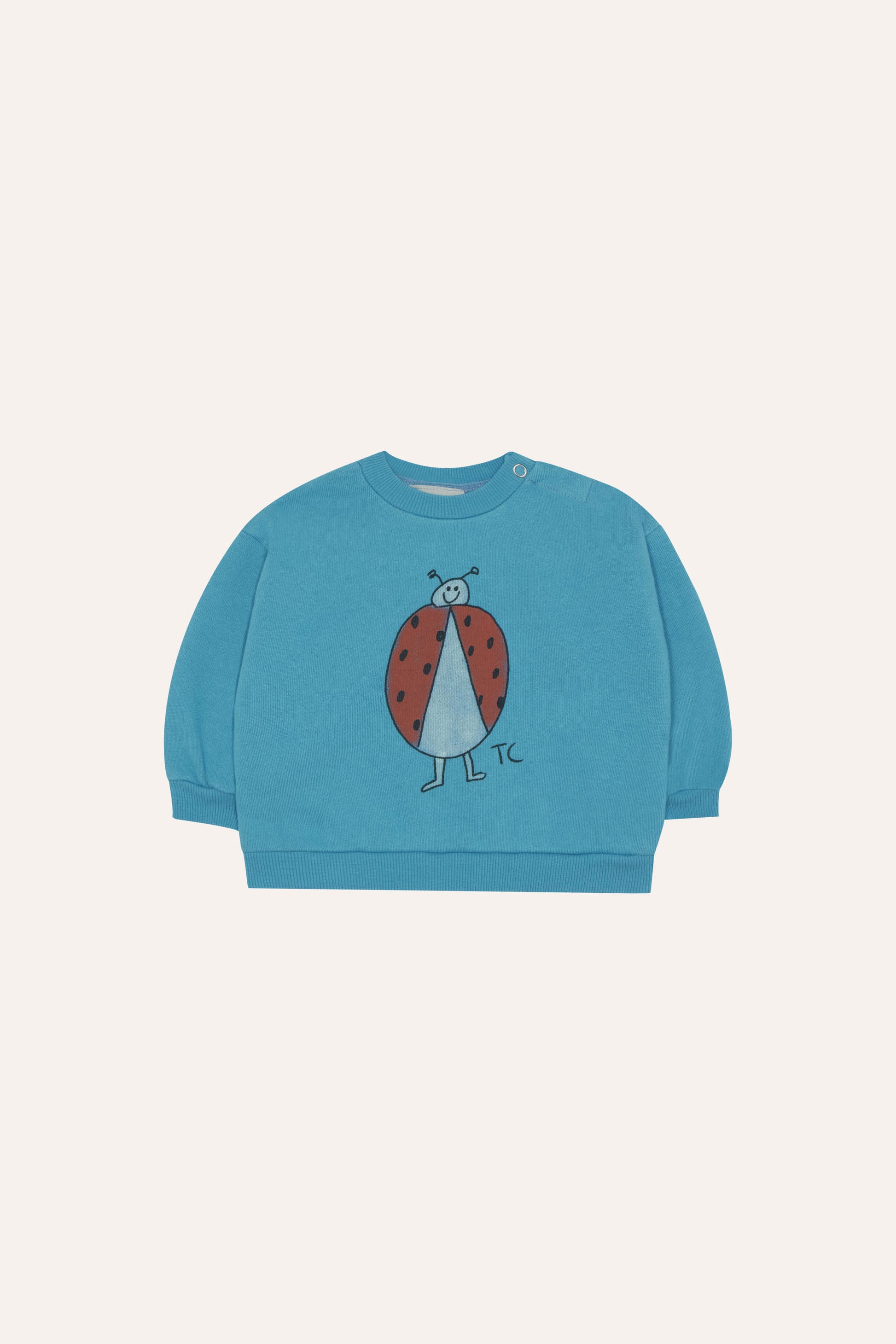 Sudadera azul bebe ladybug delantera