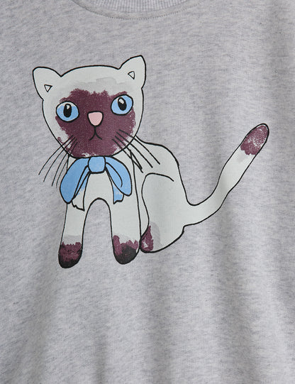 Sudadera gato siames detalle