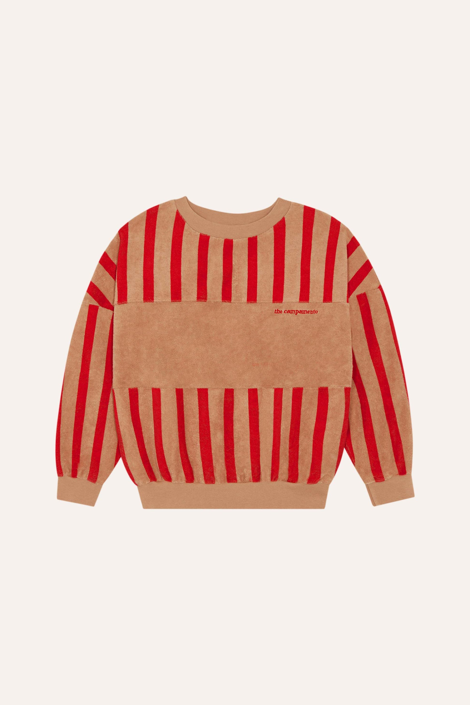 Sudadera rayas rojas frente