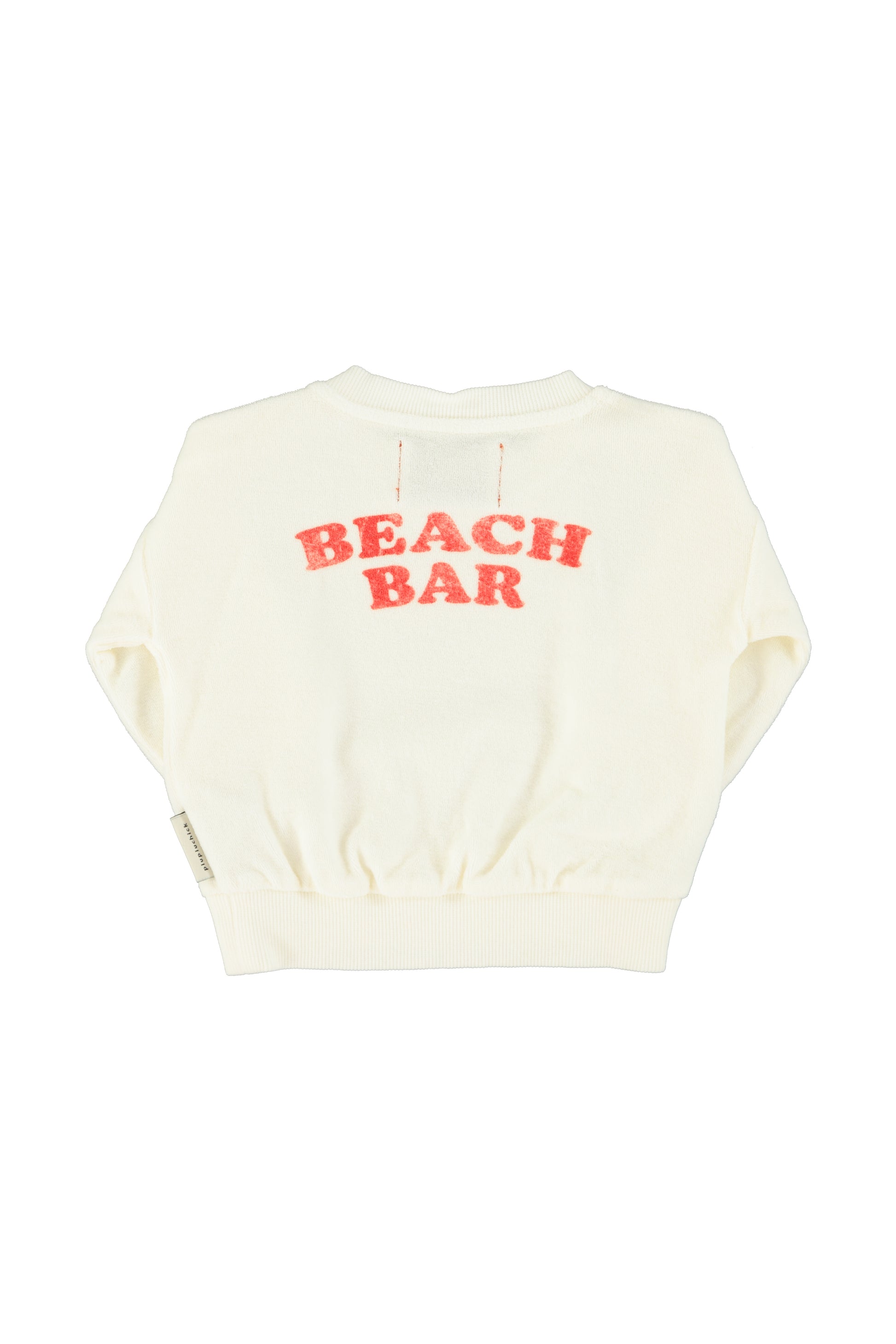 Sudadera crudo con estampado de helado trasera
