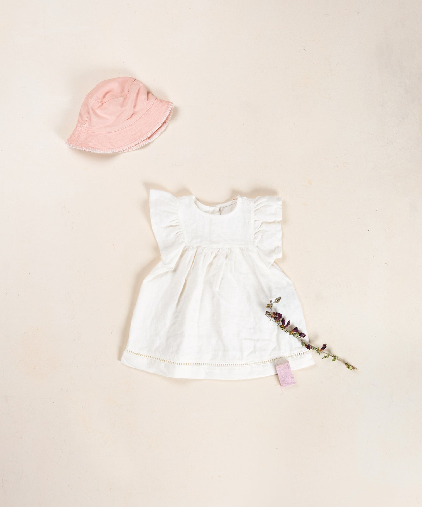 Vestido lino blanco conjunto