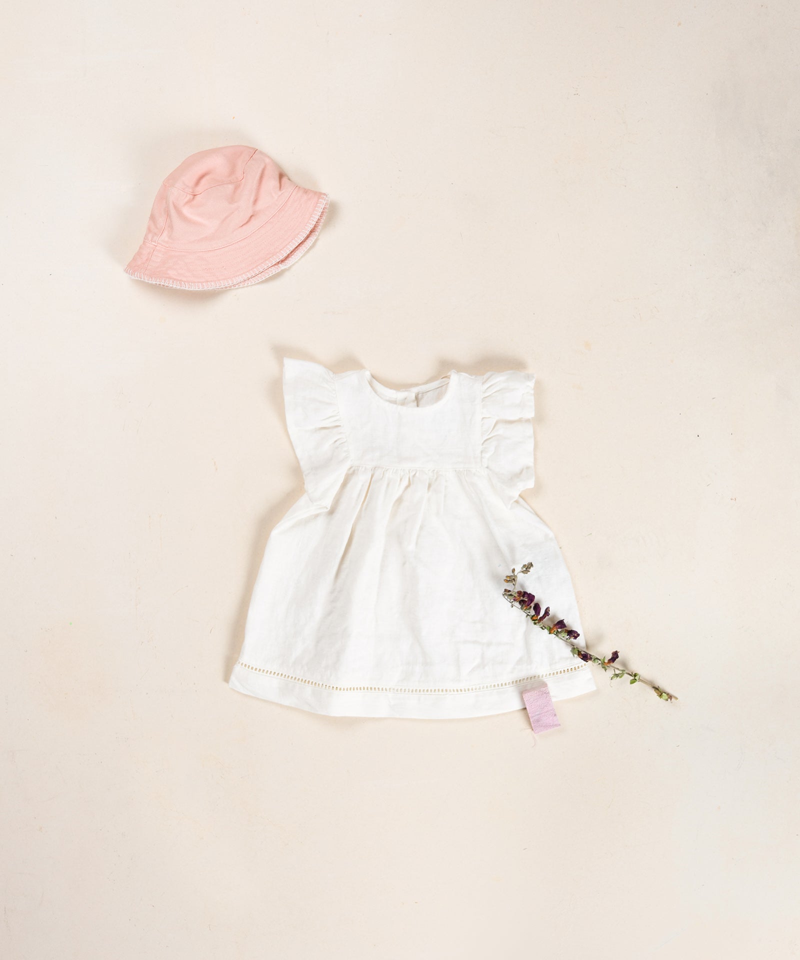 Vestido lino blanco conjunto