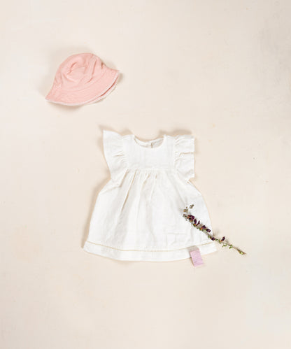 Vestido lino blanco conjunto